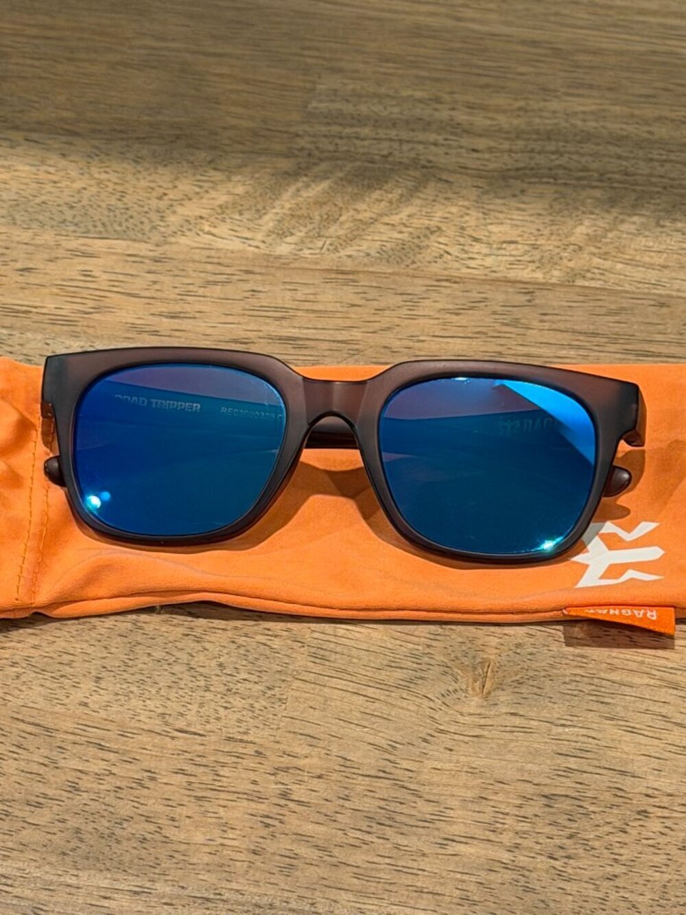 Ragnar Race Road Tripper Sunglasses Black/Blue Reflective